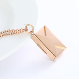 Openable Envelope “I Love You” Card Pendant Necklace