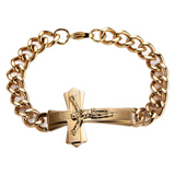 Stainless Steel Crucifixion Cuban Bracelet