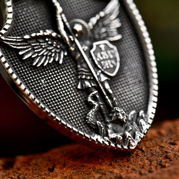 St.Michael's Archangel Necklace. Paratrooper Police Military Paramedic Grocers Mariners and military personnel Patron Saint Amulet