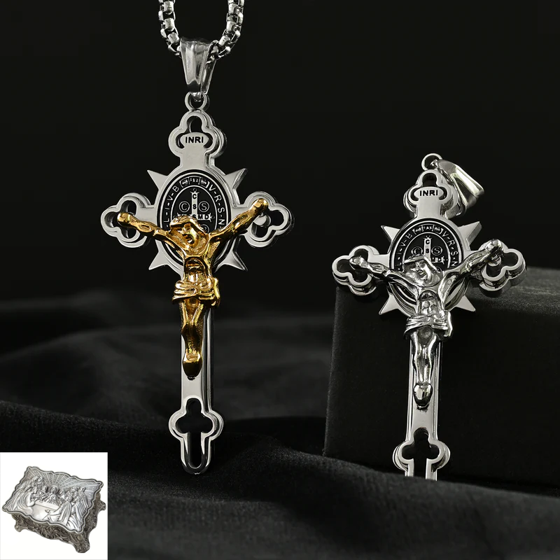 Free $0 for a limited time!One piece per customer only!St. Benedict Exorcism Cross Necklace - Bless you and your family