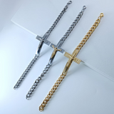 Stainless Steel Crucifixion Cuban Bracelet