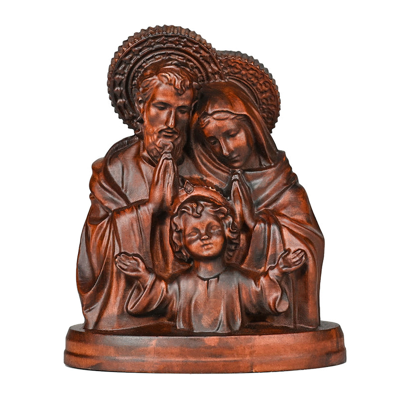 Holy Family Round Wooden Tabletop Ornament