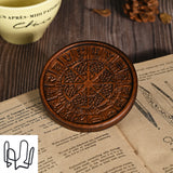 Bgcopper Wooden Tree of Life Celtic Cross Coasters