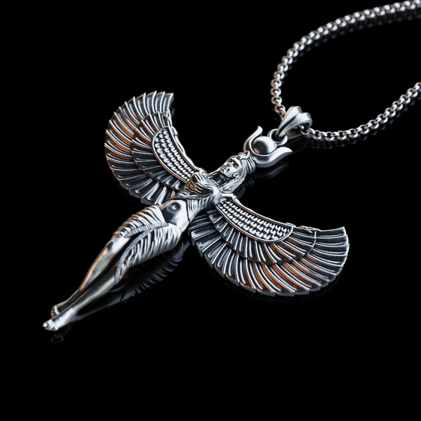 New titanium steel Isis with Eye of Horus Necklace