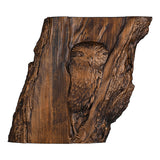 Owl in tree wood carving - Wild Life Wall Art Lover Gift