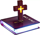 Magnetic Levitation Anti-Gravity Cross Bible Book LED Illuminator