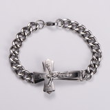 Stainless Steel Crucifixion Cuban Bracelet