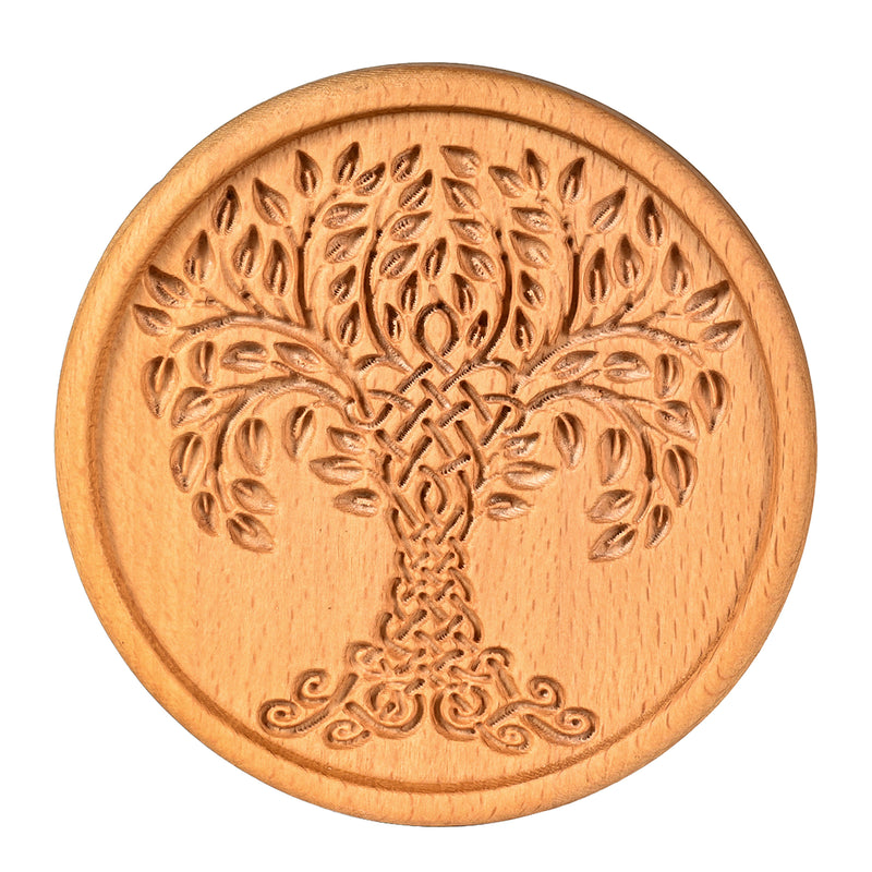 Bgcopper Wooden Tree of Life Celtic Cross Coasters