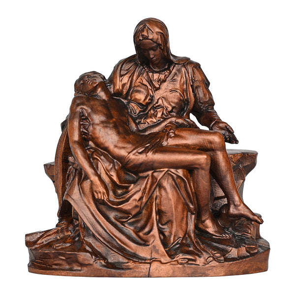 Michelangelo's Madonna and Child of Mercy Wooden Tabletop Arrangement