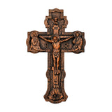 Bgcopper Wooden Orthodox religious Carved Crucifix - Carved from natural wood