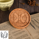 Bgcopper Wooden Tree of Life Celtic Cross Coasters