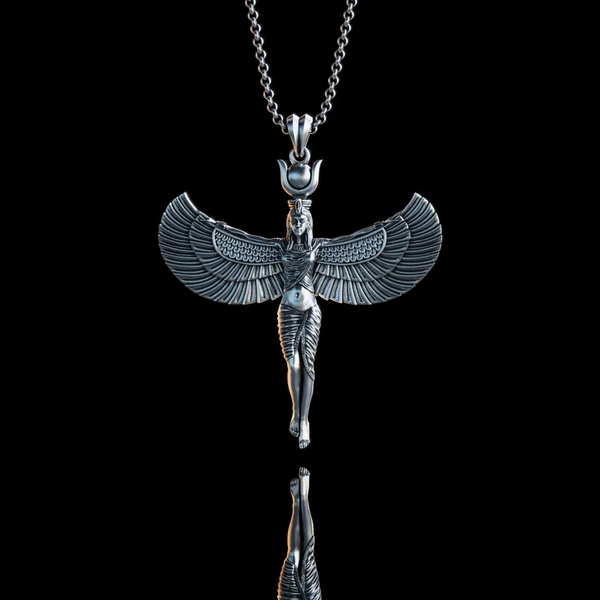 New titanium steel Isis with Eye of Horus Necklace