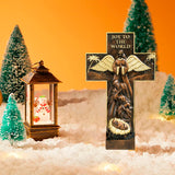 Christmas cross, Nativity cross,Joy to the world wood carving- best Christmas gift