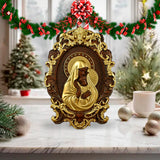 Mother Mary with Baby Jesus Wood Carving Decor