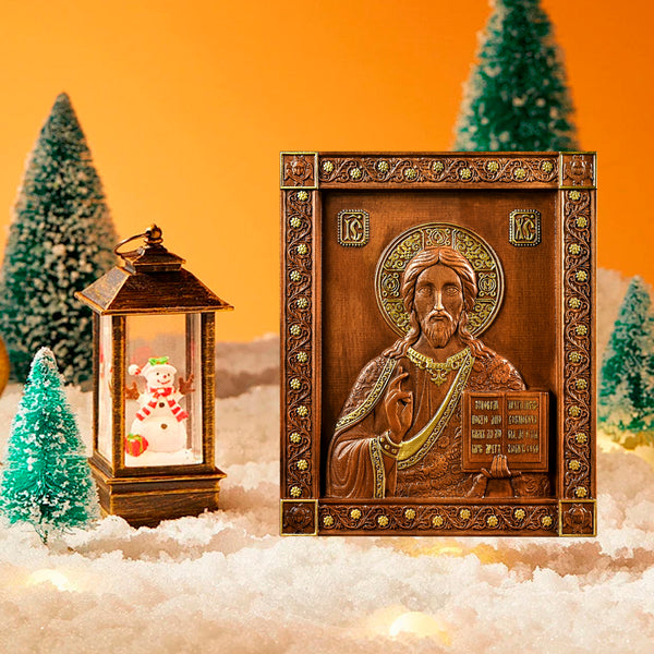 Jesus Christ Pantocrator Wood Carving