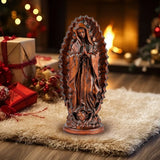 Our Lady of Guadalupe Round Wooden Tabletop Ornament