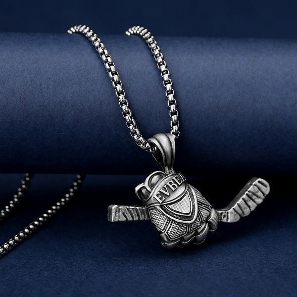 Hockey Glove Pendant Stainless Steel Men's Punk Necklace