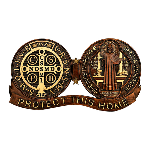 St. Benedict's Exorcism Medal Christian Wall Plaque - Best Christmas Gift