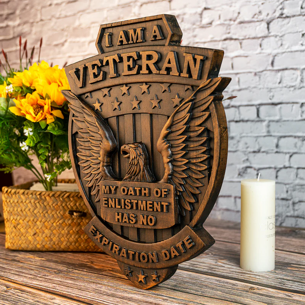 Spring Sale: 'I'm a Veteran' Wooden Wall Decor - Best Veteran's Day Gifts