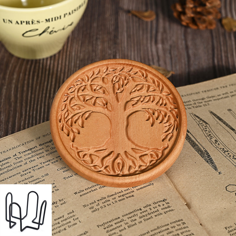 Bgcopper Wooden Tree of Life Celtic Cross Coasters