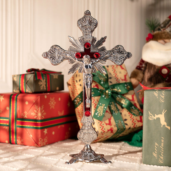 Vintage Cross Tabletop Ornament Decorative Art