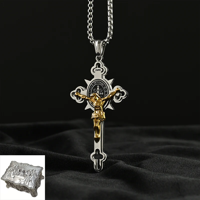 Free $0 for a limited time!One piece per customer only!St. Benedict Exorcism Cross Necklace - Bless you and your family