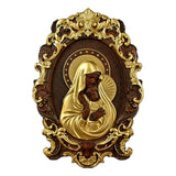 Mother Mary with Baby Jesus Wood Carving Decor