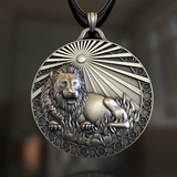 Pure Pewter Grassland Lion Pendant