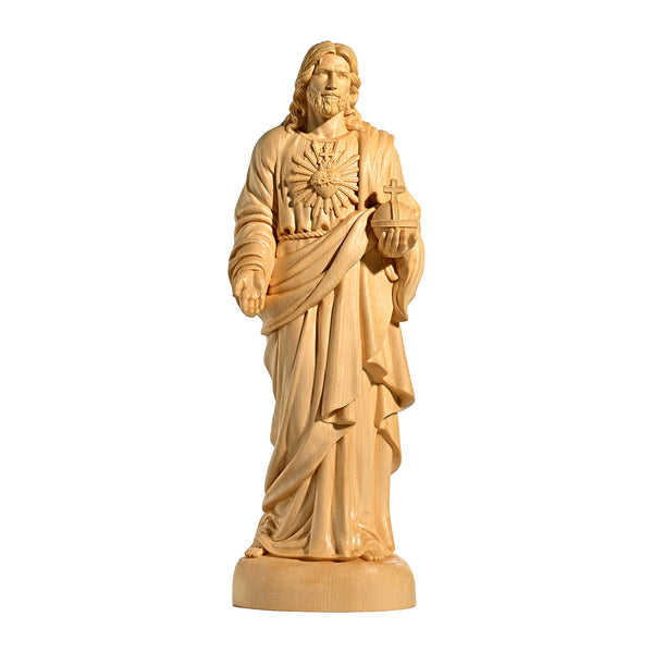 Hand Carved Southern European boxwood  Sacred Heart of Jesus