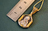 S925K Silver Gilt Our Lady of Perpetual Help Pendant Necklace