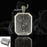 St.Michael Archangel Necklace guardian angel patron saint of paratroopers police military paramedics firemen Michael talisman protection