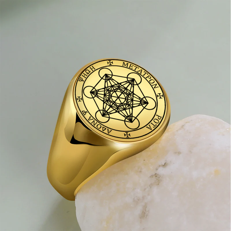 Spring Sale: Archangel Metatron Cube Stainless Steel Ring