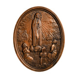 Our Lady of Fatima Wood Carving Decoration - Virgin Wall Pendant