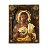 Our Lord Jesus Sacred Heart , Immaculate Heart of Mary Sacred Heart Wood Sculpture - For the FaithfulWood Carving