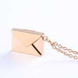 Openable Envelope “I Love You” Card Pendant Necklace