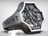 Archangel Michael S925K Silver Ring