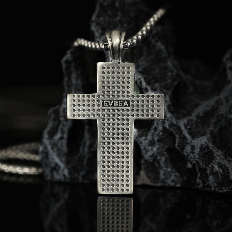 Pure Tin Ascension Cross Necklace