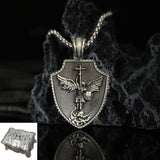 PURE TIN ST Michael's Archangel Necklace. Paratrooper Police Military Paramedic Grocers Mariners and military personnel Patron Saint Amulet