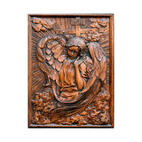 Archangel Chamuel wood carving -Angel of Peaceful Relationships