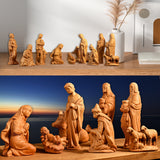 Jesus Manger Nativity Scene Wooden Statue Tabletop Ornament - Best Christmas Gifts