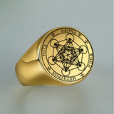 Spring Sale: Archangel Metatron Cube Stainless Steel Ring