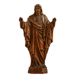 Hand Carved Sacred Heart of Jesus Virgin Mary Wooden Tabletop Ornament