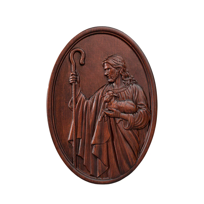 Spring Sale: Shepherd Jesus Wooden Wall Decoration