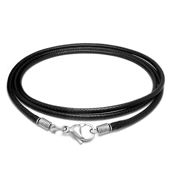 Black leather cord