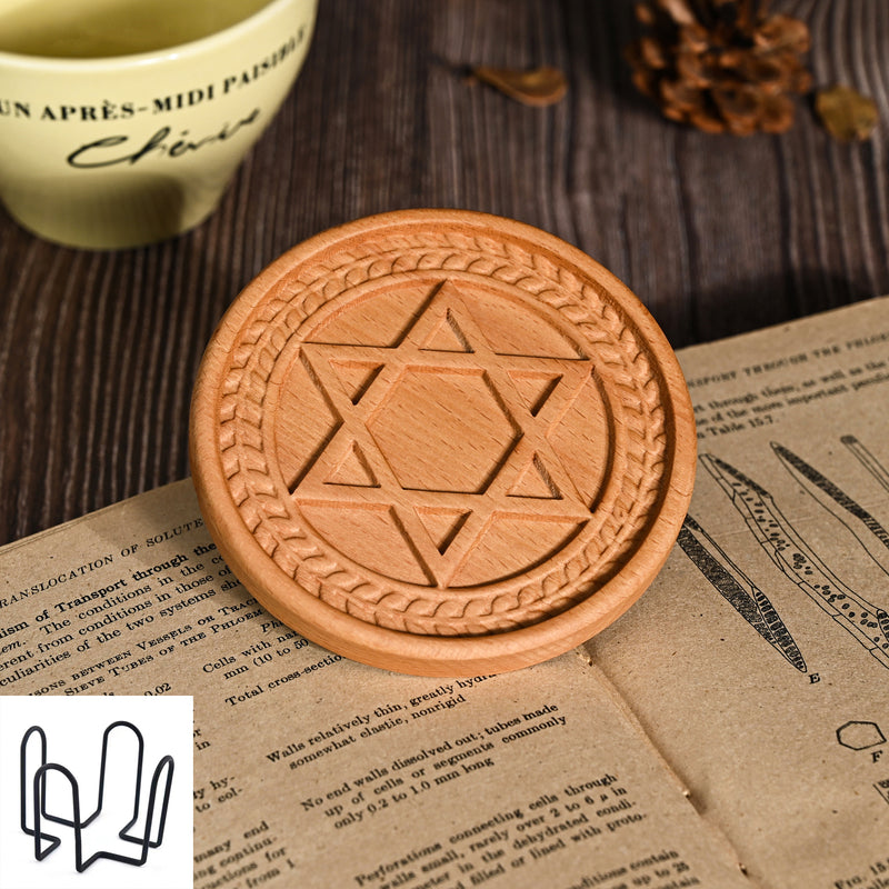 Bgcopper Wooden Tree of Life Celtic Cross Coasters