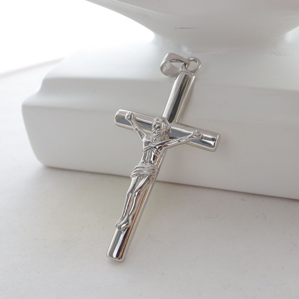 S925K Silver Jesus Cross Necklace