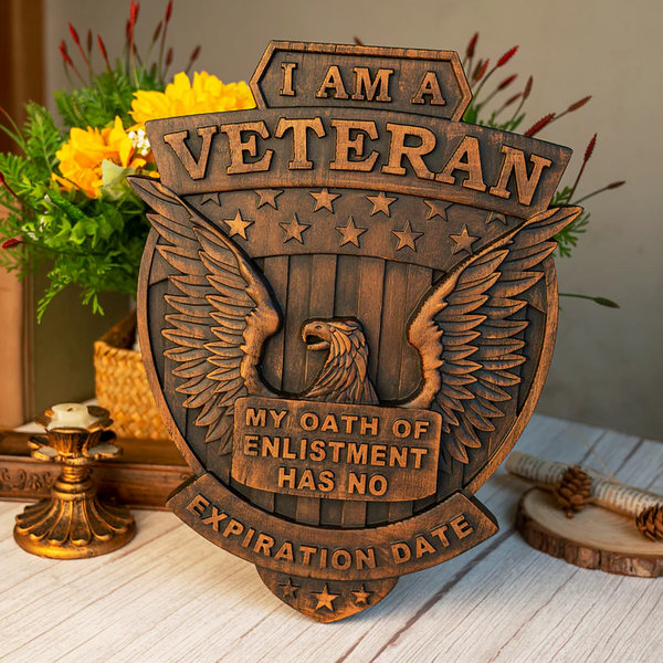 Spring Sale: 'I'm a Veteran' Wooden Wall Decor - Best Veteran's Day Gifts