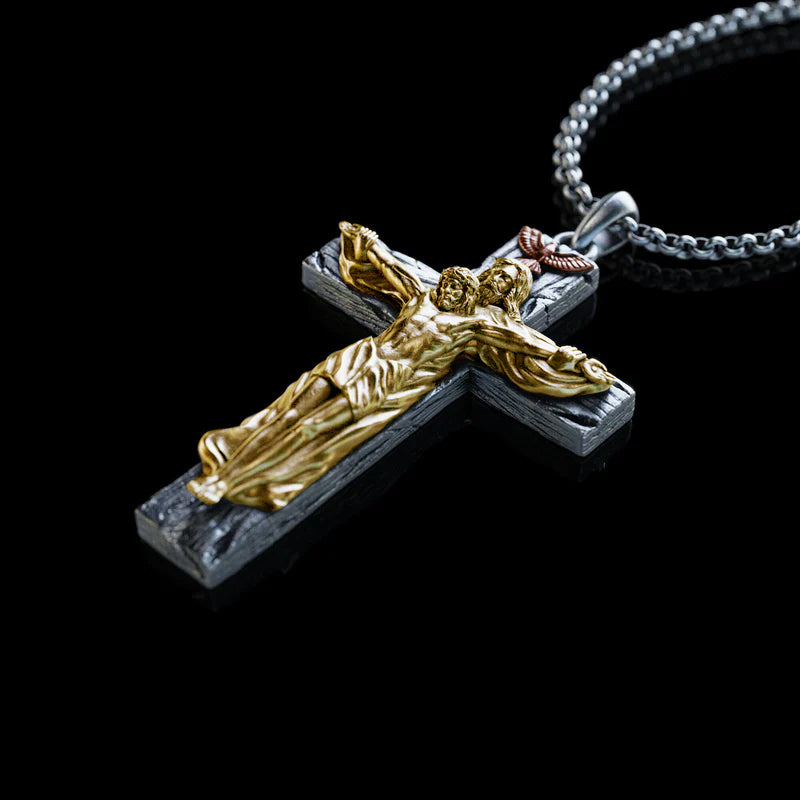 New Titanium Trinity Cross Necklace