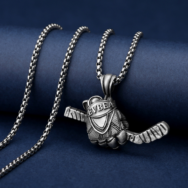 Hockey Glove Pendant Stainless Steel Men's Punk Necklace