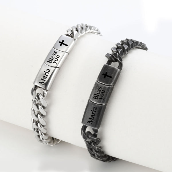 “Jesus Bless You” Stainless Steel Bracelet